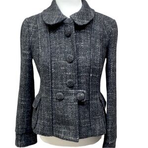 Tocca Charcoal Wool Blend Tailored Jacket